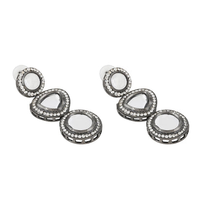 Teejh Chandani Silver Oxidised Earrings