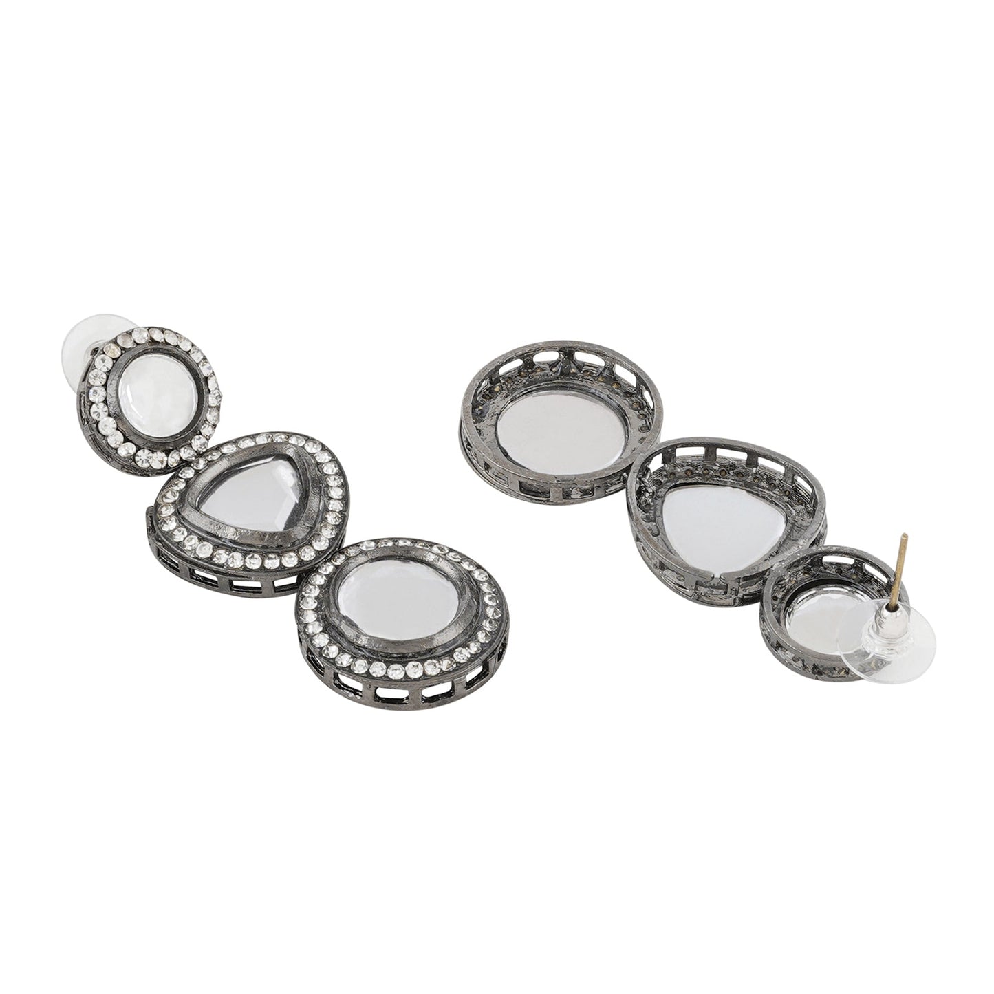 Teejh Chandani Silver Oxidised Earrings