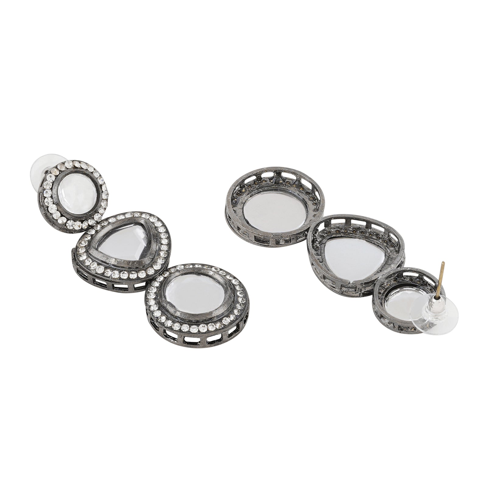 Teejh Chandani Silver Oxidised Earrings