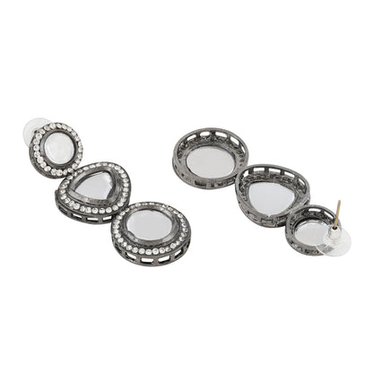 Teejh Chandani Silver Oxidised Earrings