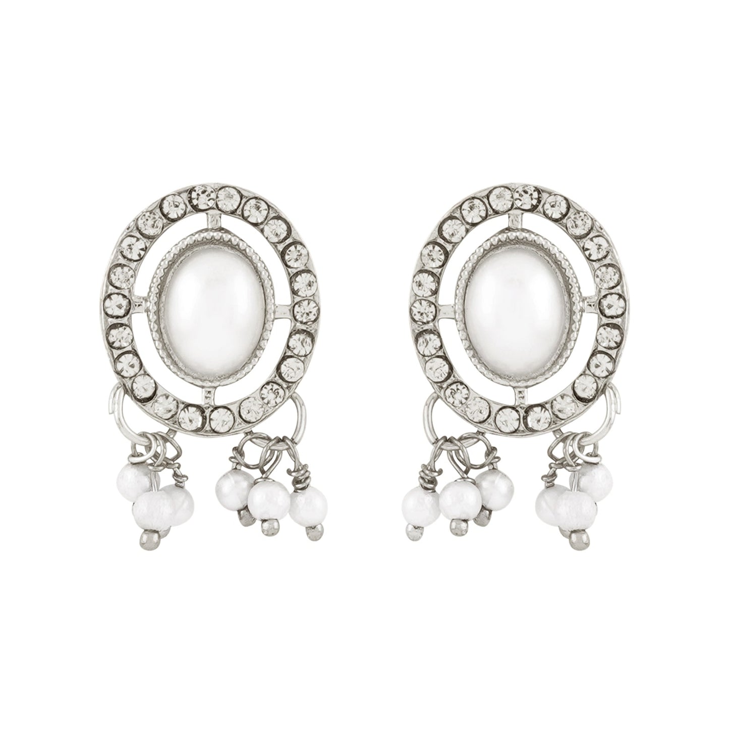 Teejh Nargis Silver Polki Set