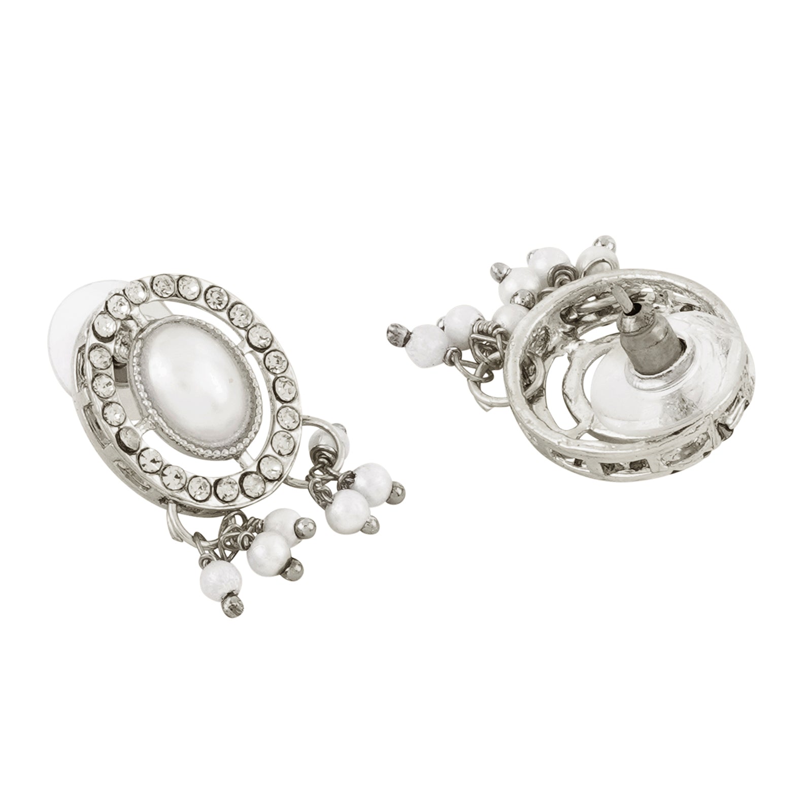 Teejh Nargis Silver Polki Set
