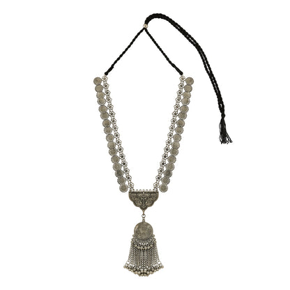 Vrish Silver Oxidised Necklace