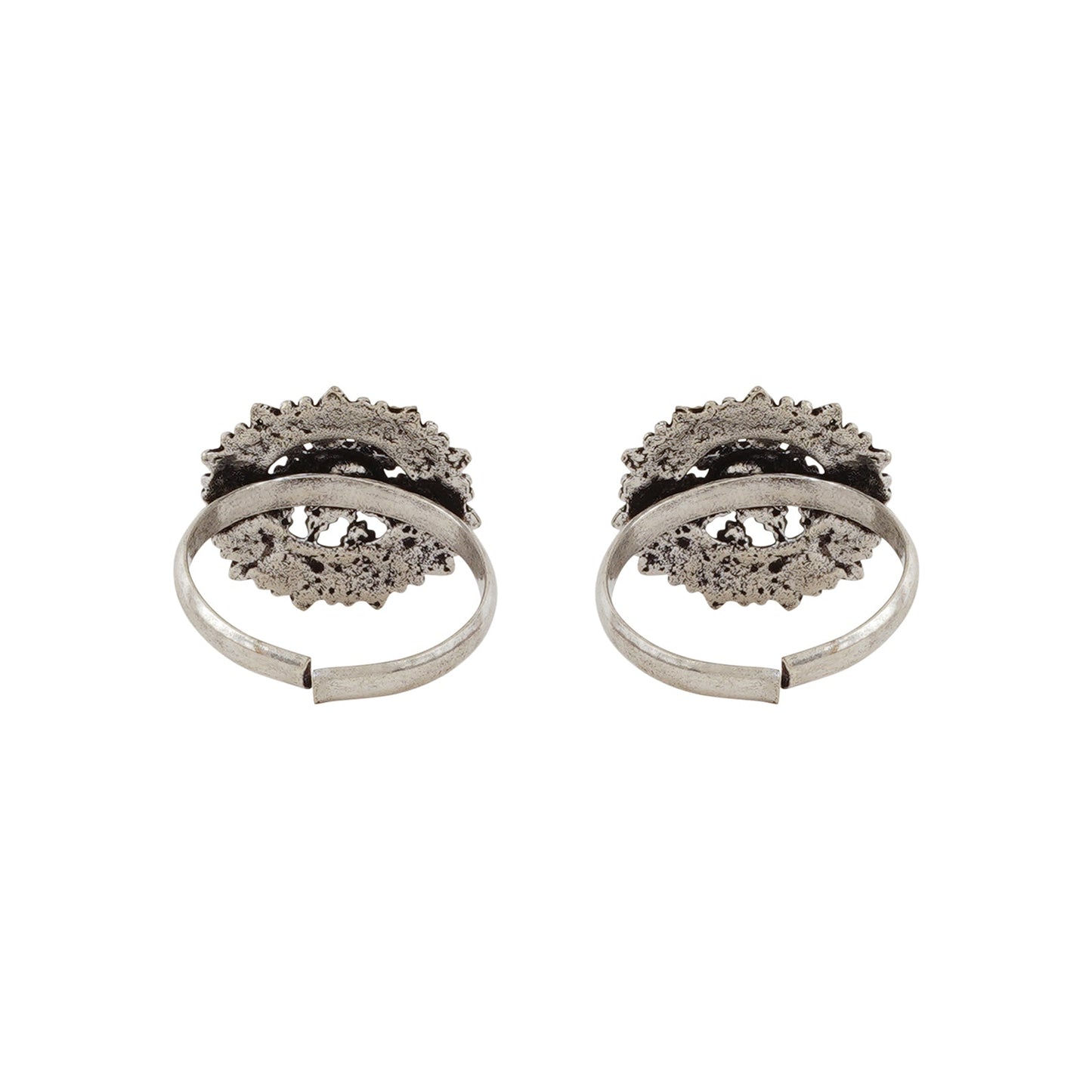 Saheli Silver Oxidised Toe Ring