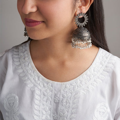 Nupur Silver Oxidised Earring