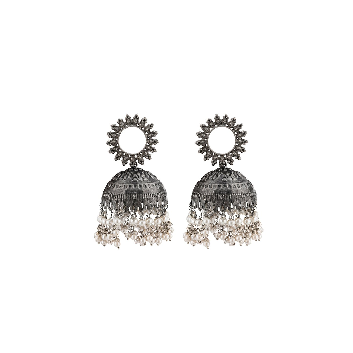Nupur Silver Oxidised Earring