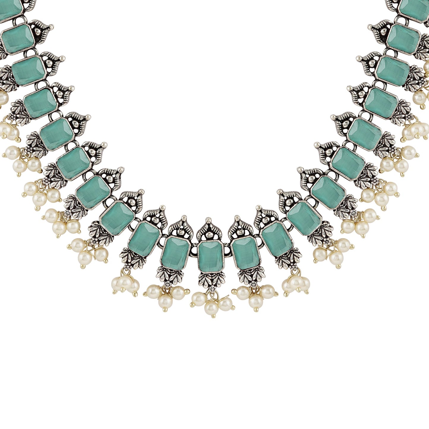 Teejh Silver and Sea Green Serenade Set