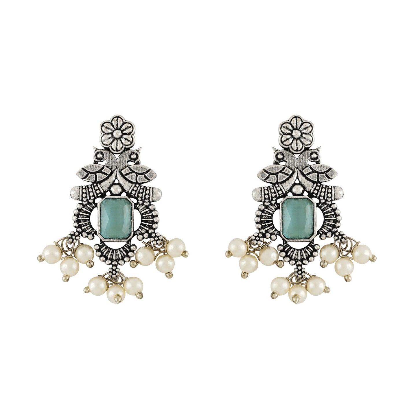 Teejh Silver and Sea Green Serenade Set