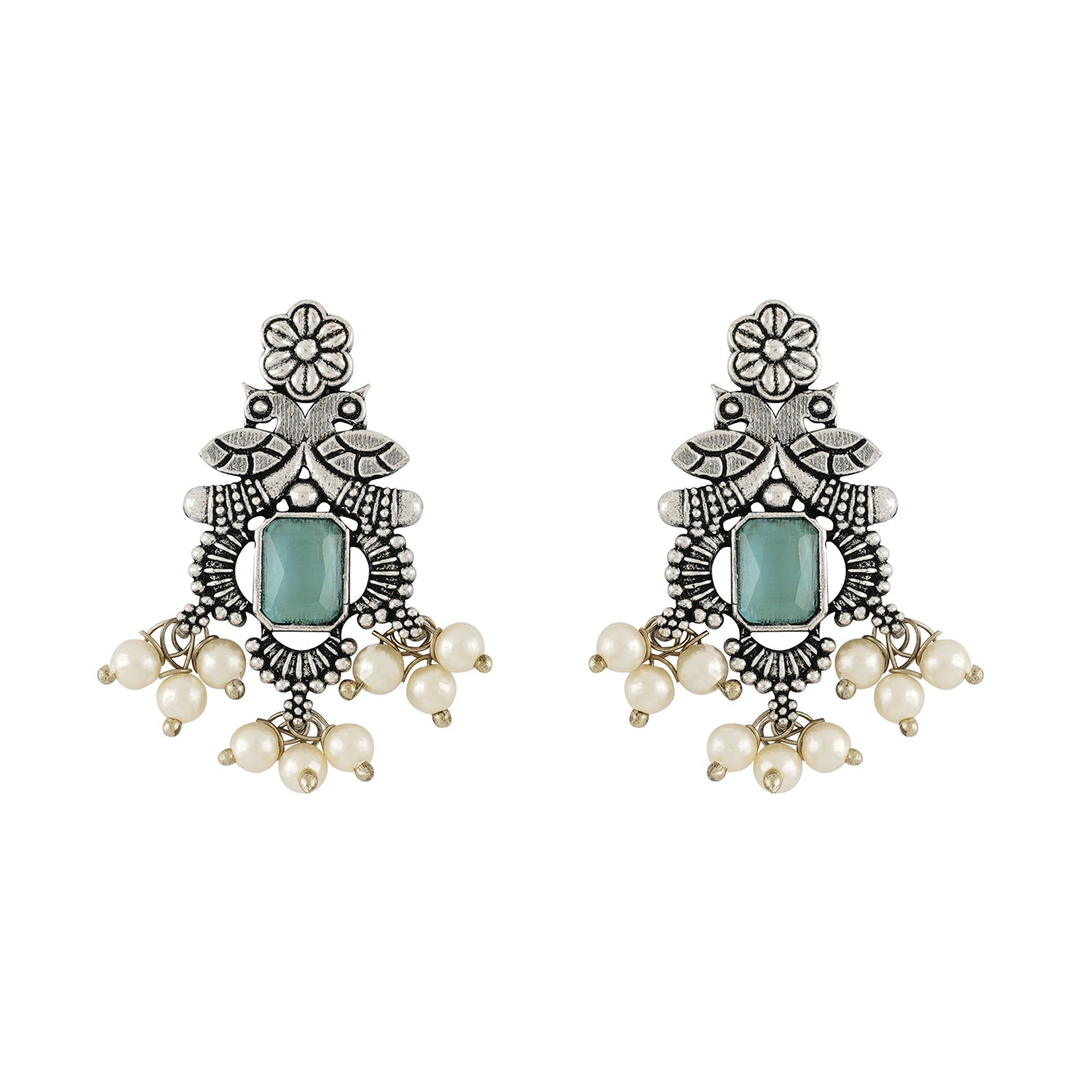 Teejh Silver and Sea Green Serenade Set
