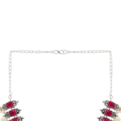 Teejh Silver and Red Serenade Set