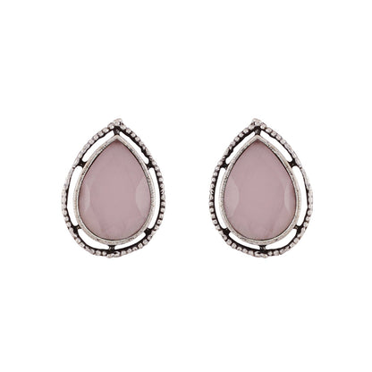 Teejh Silver and Pink Medow Necklace Set
