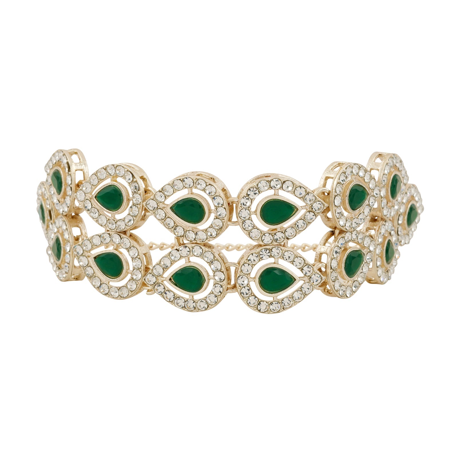 Teejh Viaara Silver Green Bracelet