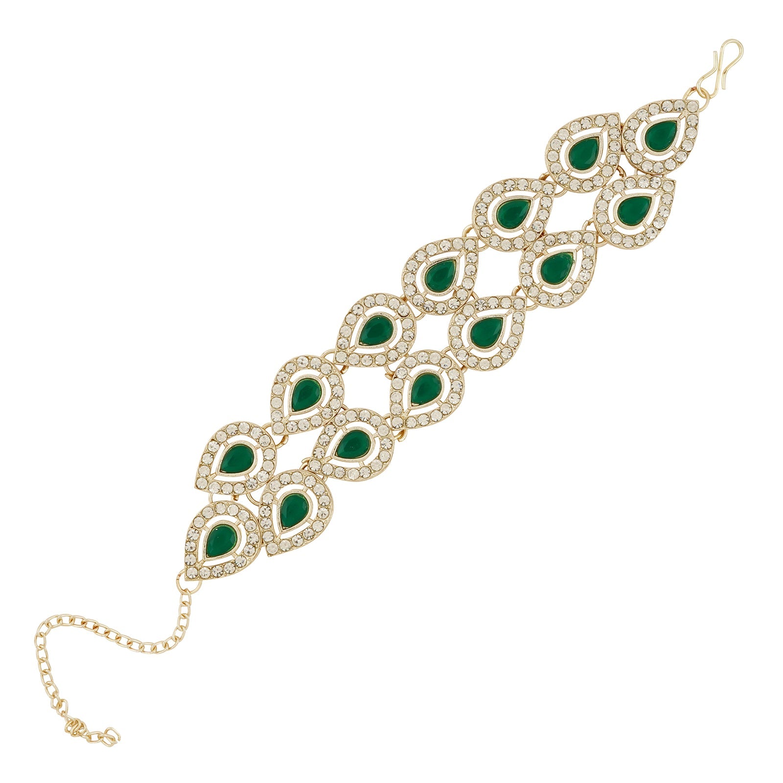 Teejh Viaara Silver Green Bracelet