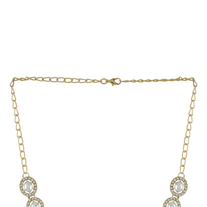 Teejh Ziya Gold White Necklace Set
