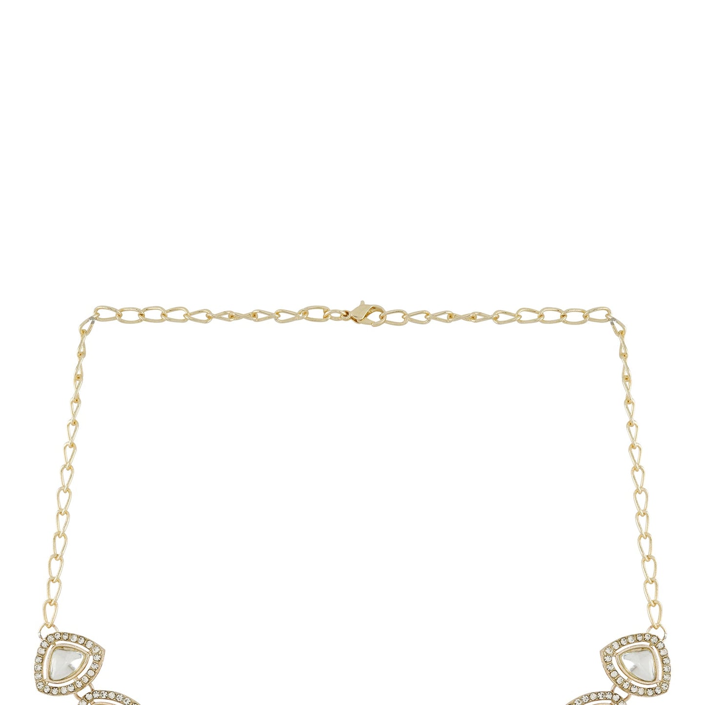 Teejh Vatsala Gold White Necklace set