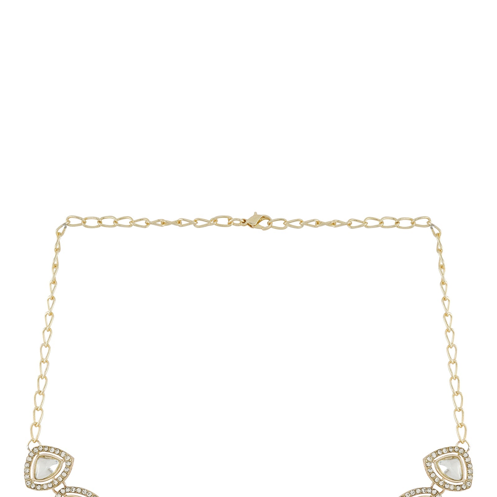 Teejh Vatsala Gold White Necklace set