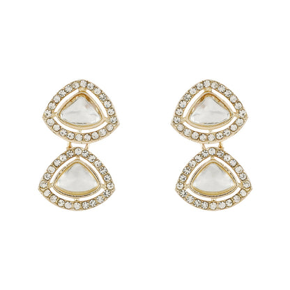 Teejh Vatsala Gold White Necklace set