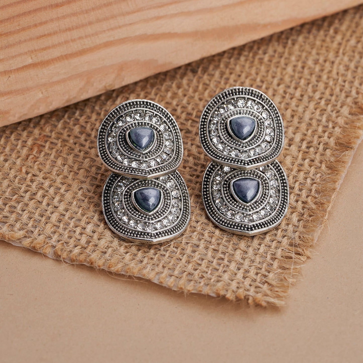 Teejh Bhavi Silver Grey Stud