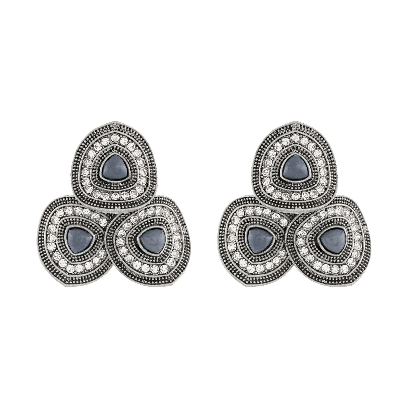Teejh Eshita Silver Grey Stud