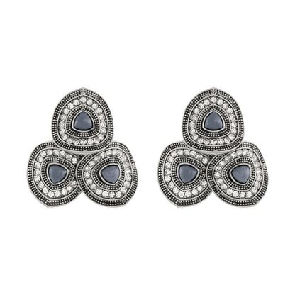 Teejh Eshita Silver Grey Stud