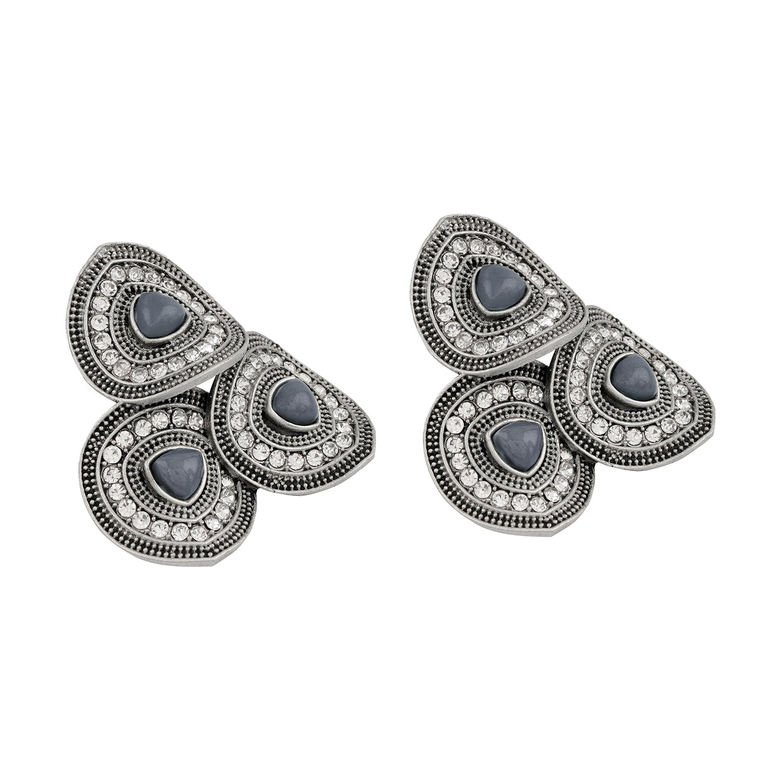 Teejh Eshita Silver Grey Stud
