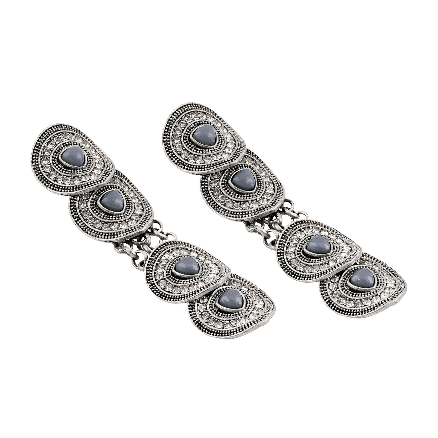 Teejh Divika Silver Grey Earring