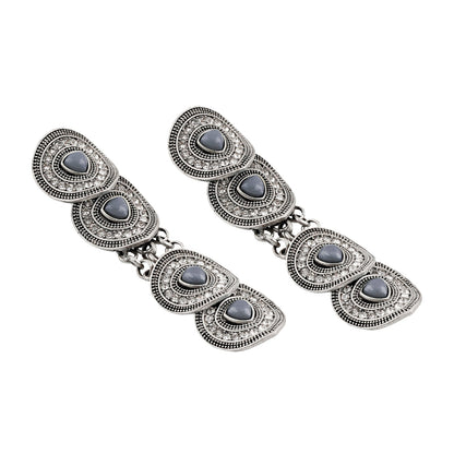 Teejh Divika Silver Grey Earring