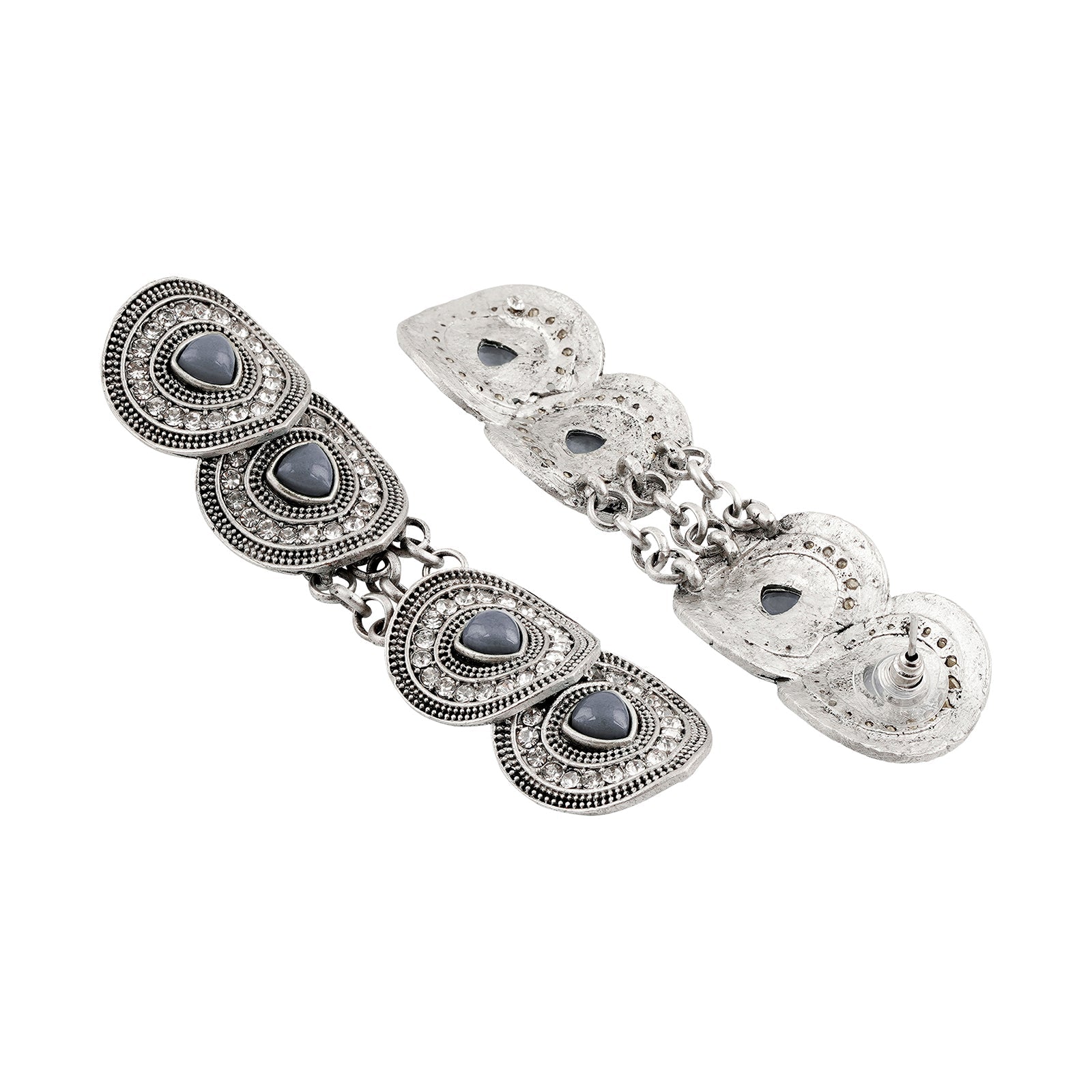 Teejh Divika Silver Grey Earring