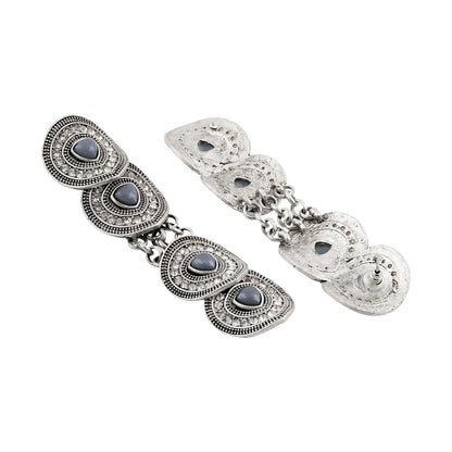 Teejh Divika Silver Grey Earring
