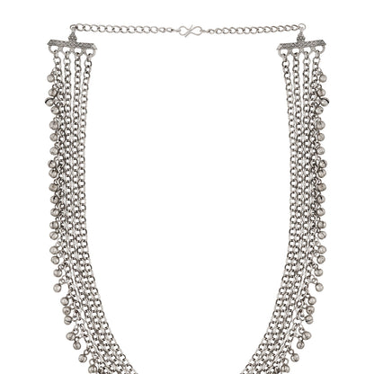 Teejh Kimaya Silver Grey Necklace