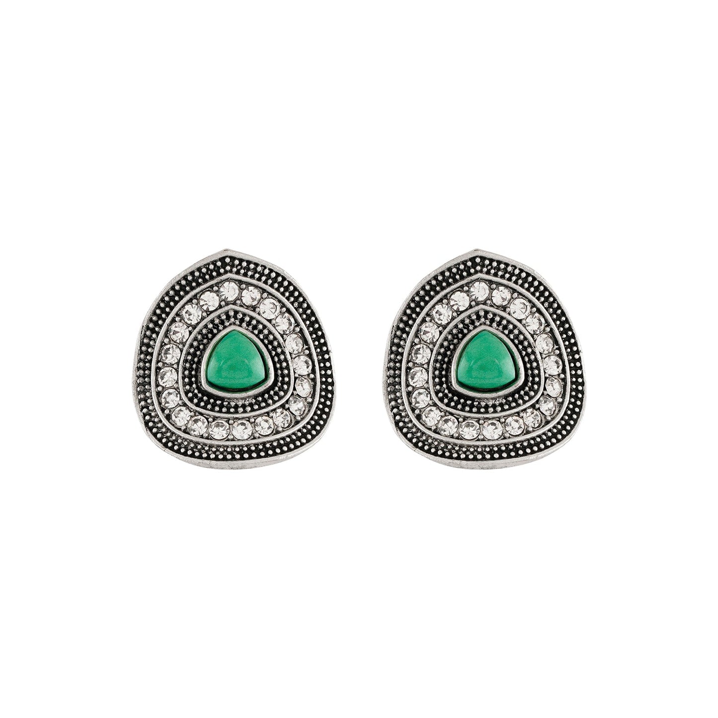 Teejh Roohi Silver Turquoise Stud