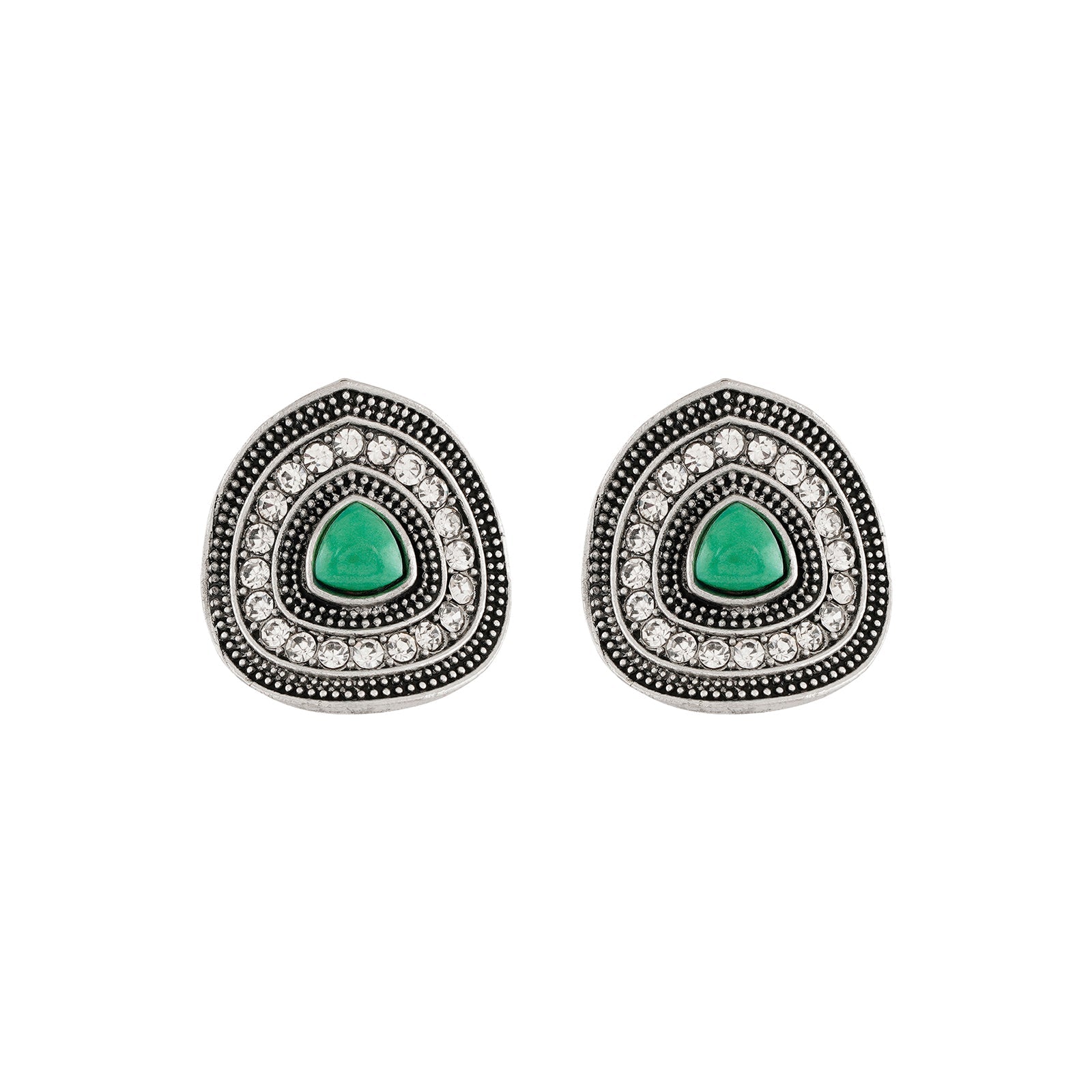Teejh Roohi Silver Turquoise Stud