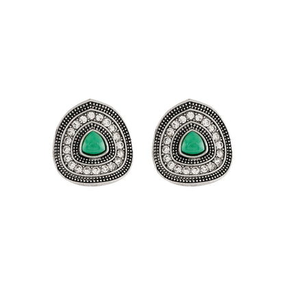 Teejh Roohi Silver Turquoise Stud