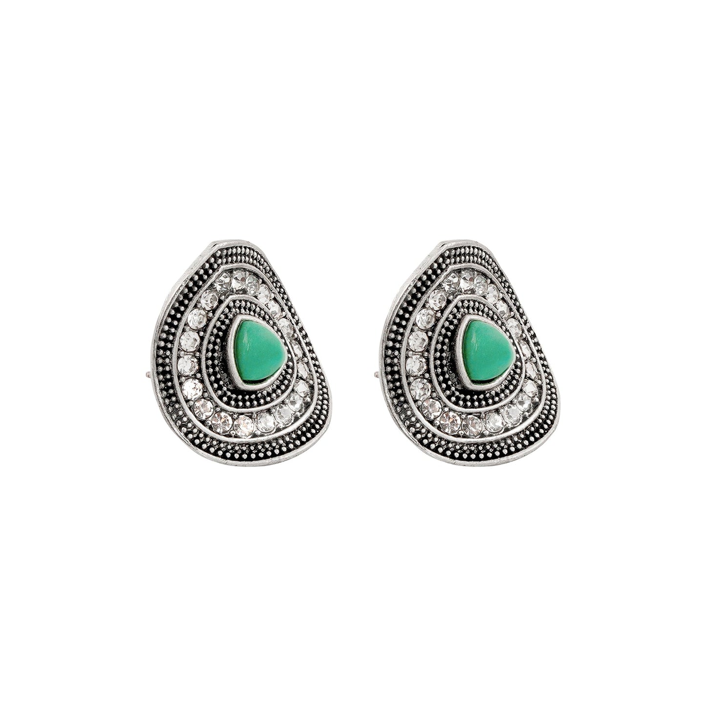 Teejh Roohi Silver Turquoise Stud