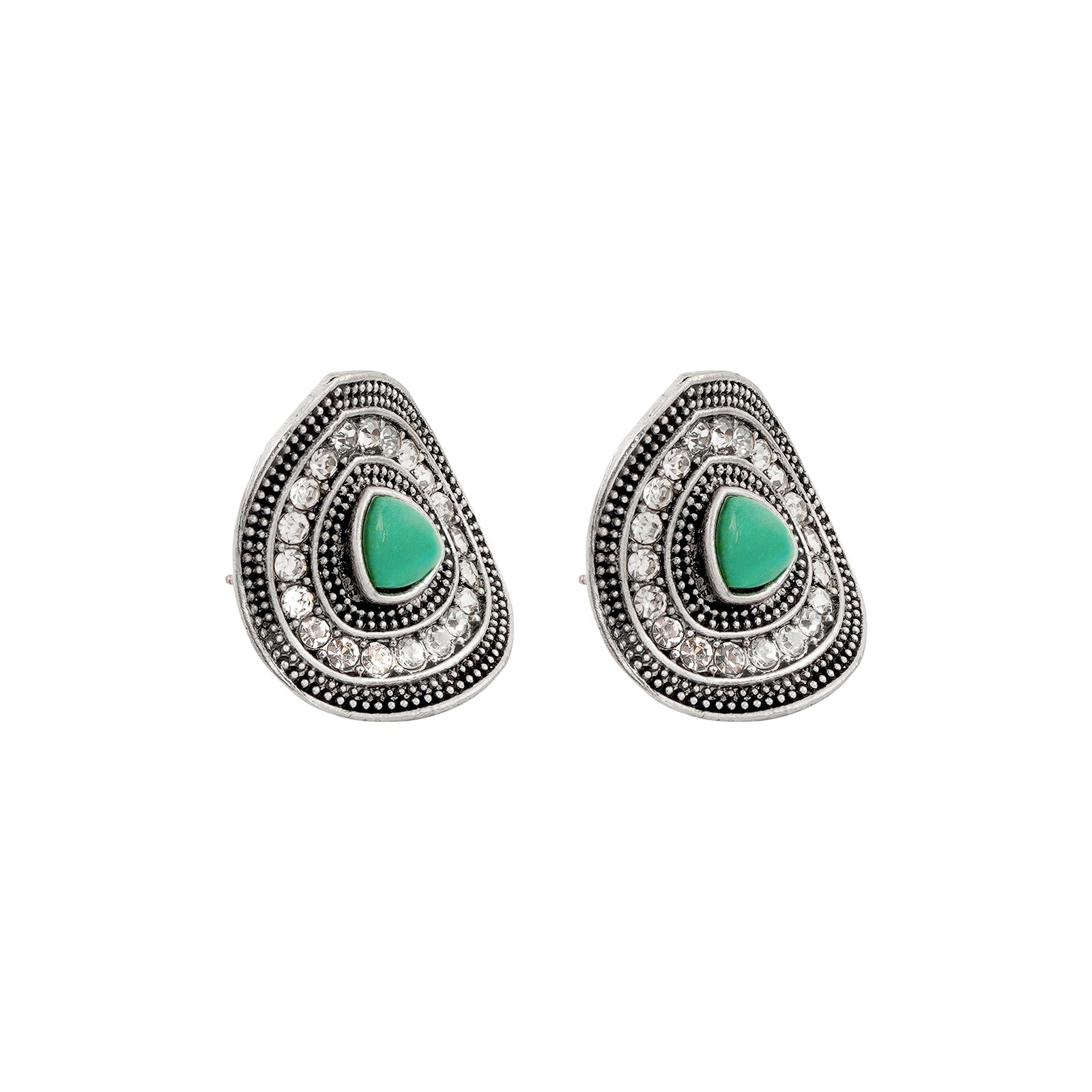 Teejh Roohi Silver Turquoise Stud