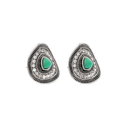 Teejh Roohi Silver Turquoise Stud