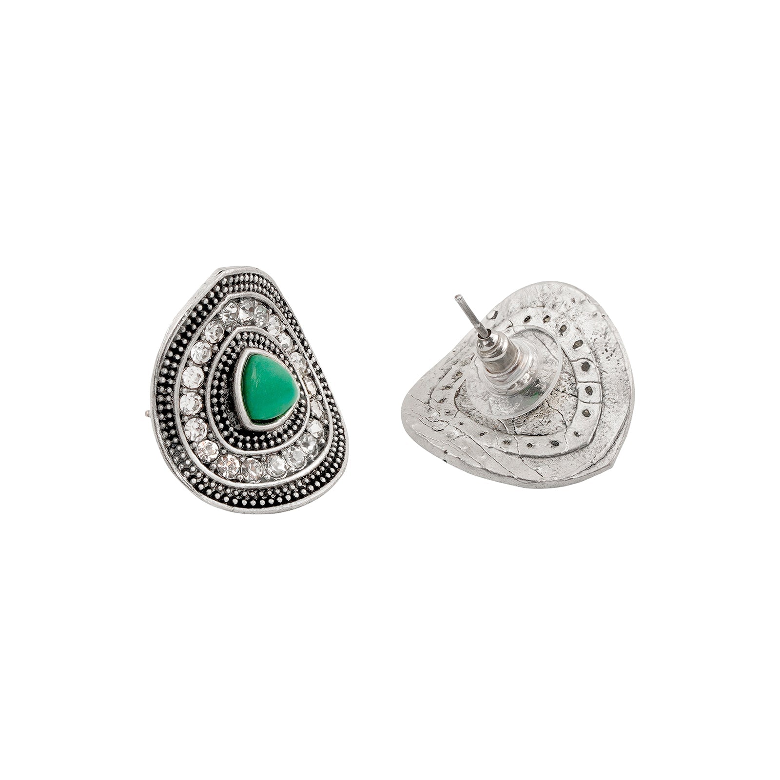 Teejh Roohi Silver Turquoise Stud
