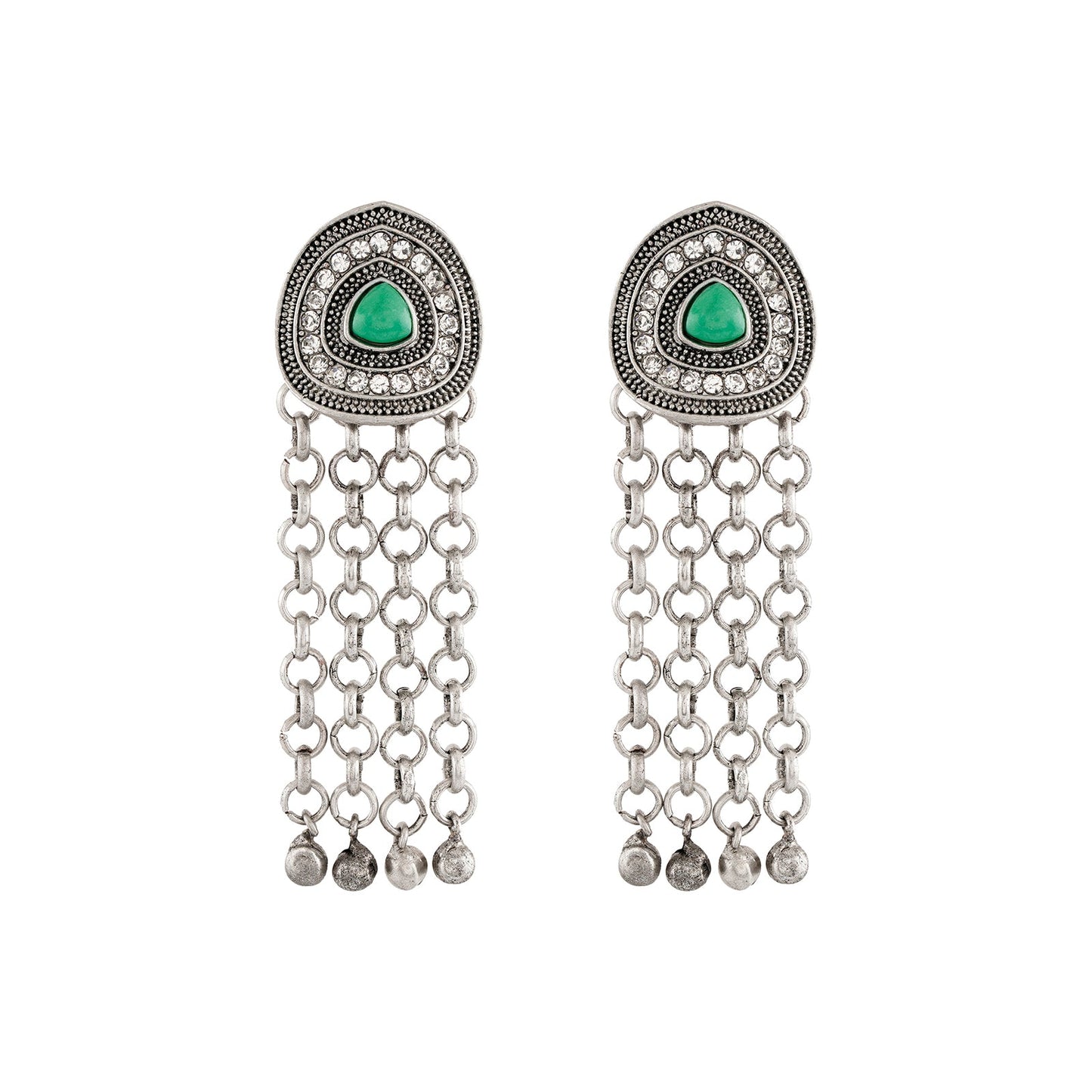 Teejh Kathani Silver Turquoise Earring