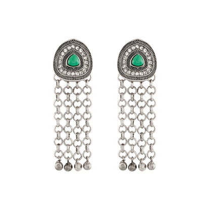 Teejh Kathani Silver Turquoise Earring