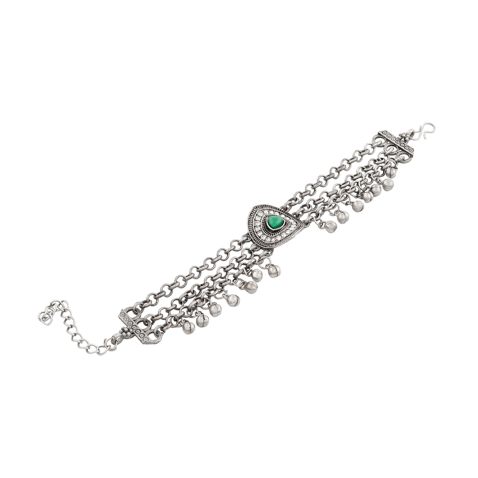 Teejh Sveksha Silver Turquoise Bracelet