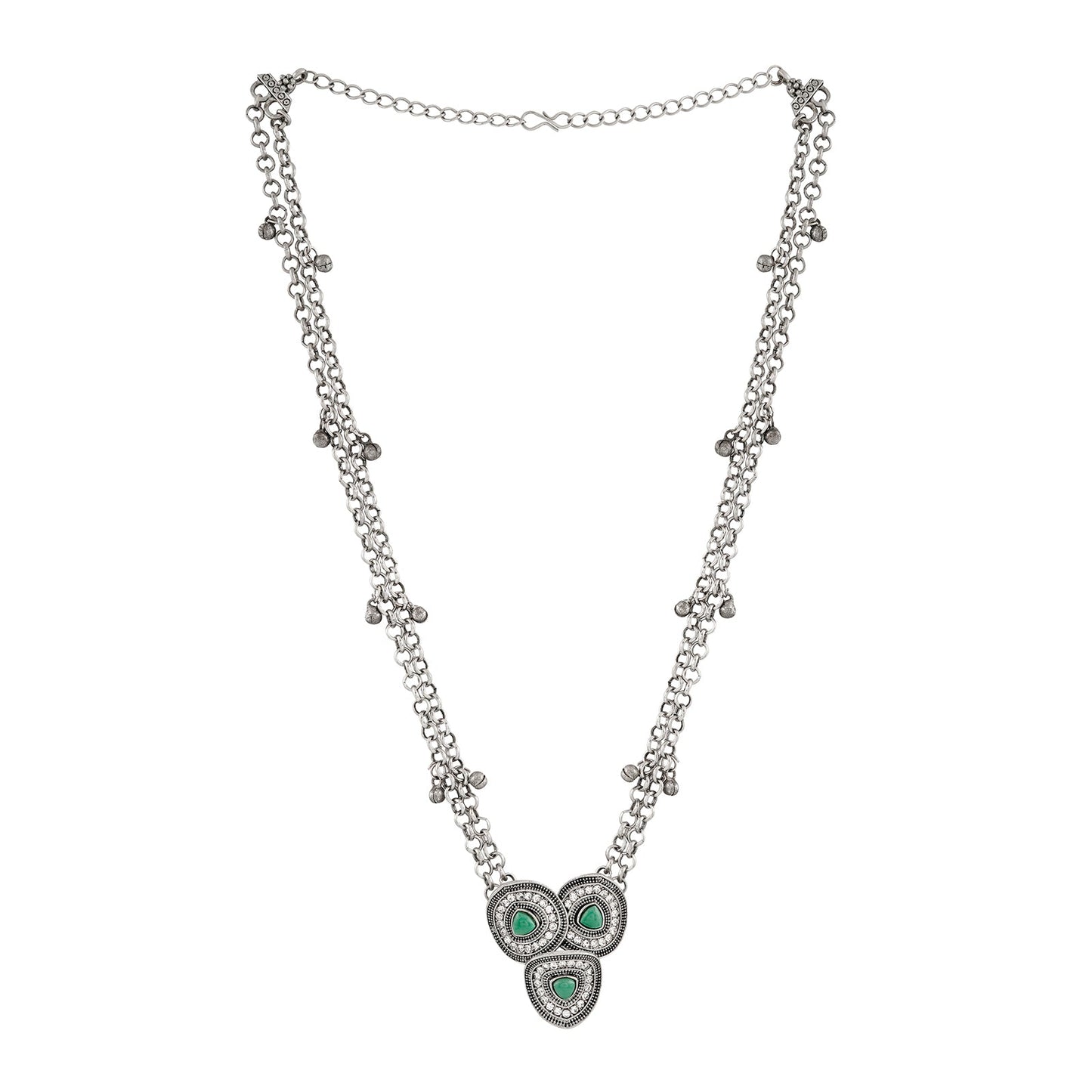 Teejh Aprimoksh Silver Turquoise Necklace