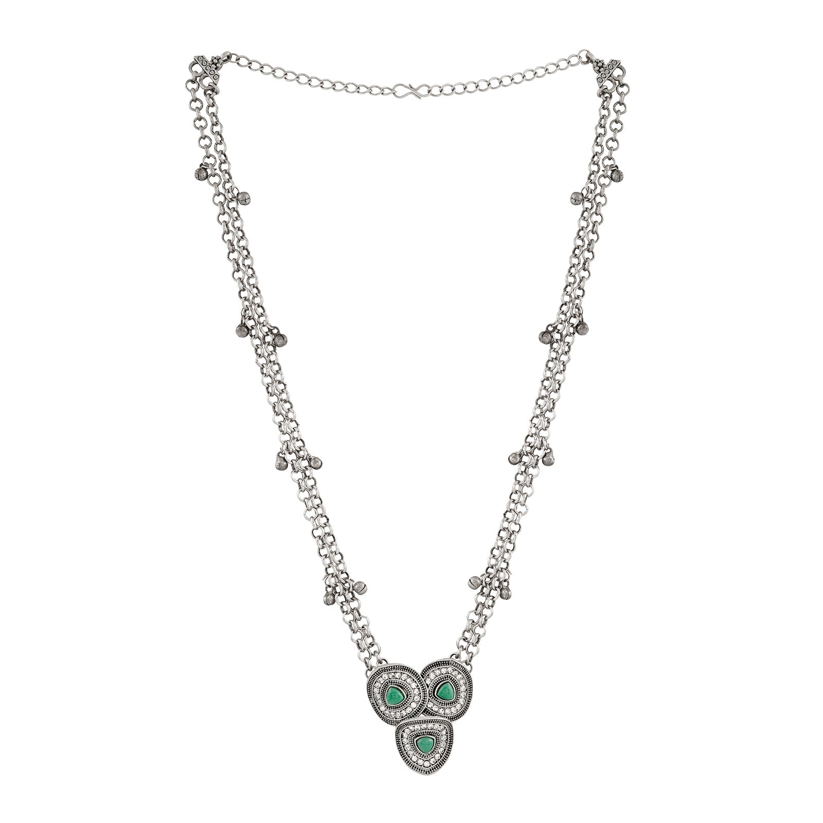 Teejh Aprimoksh Silver Turquoise Necklace