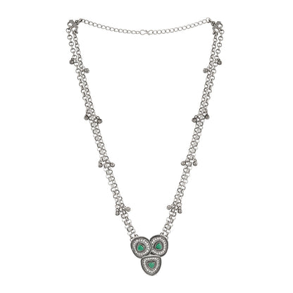 Teejh Aprimoksh Silver Turquoise Necklace