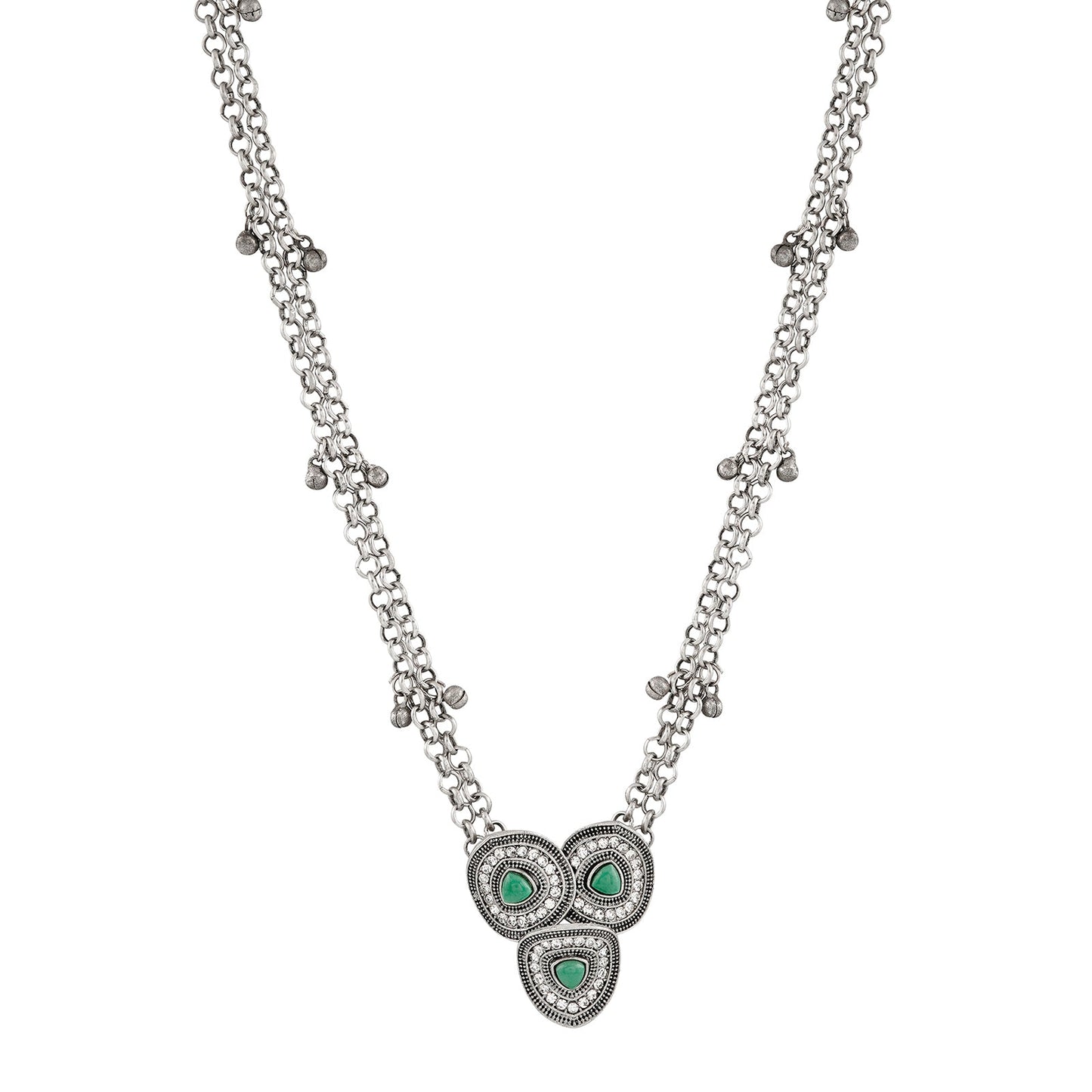 Teejh Aprimoksh Silver Turquoise Necklace