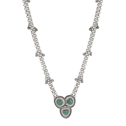 Teejh Aprimoksh Silver Turquoise Necklace