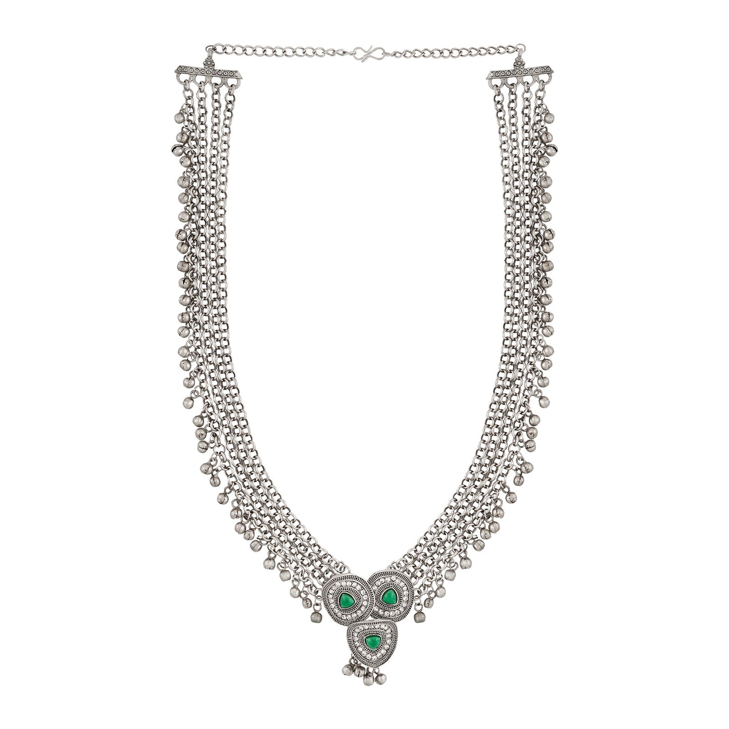 Teejh Suhasi Silver Turquoise Necklace