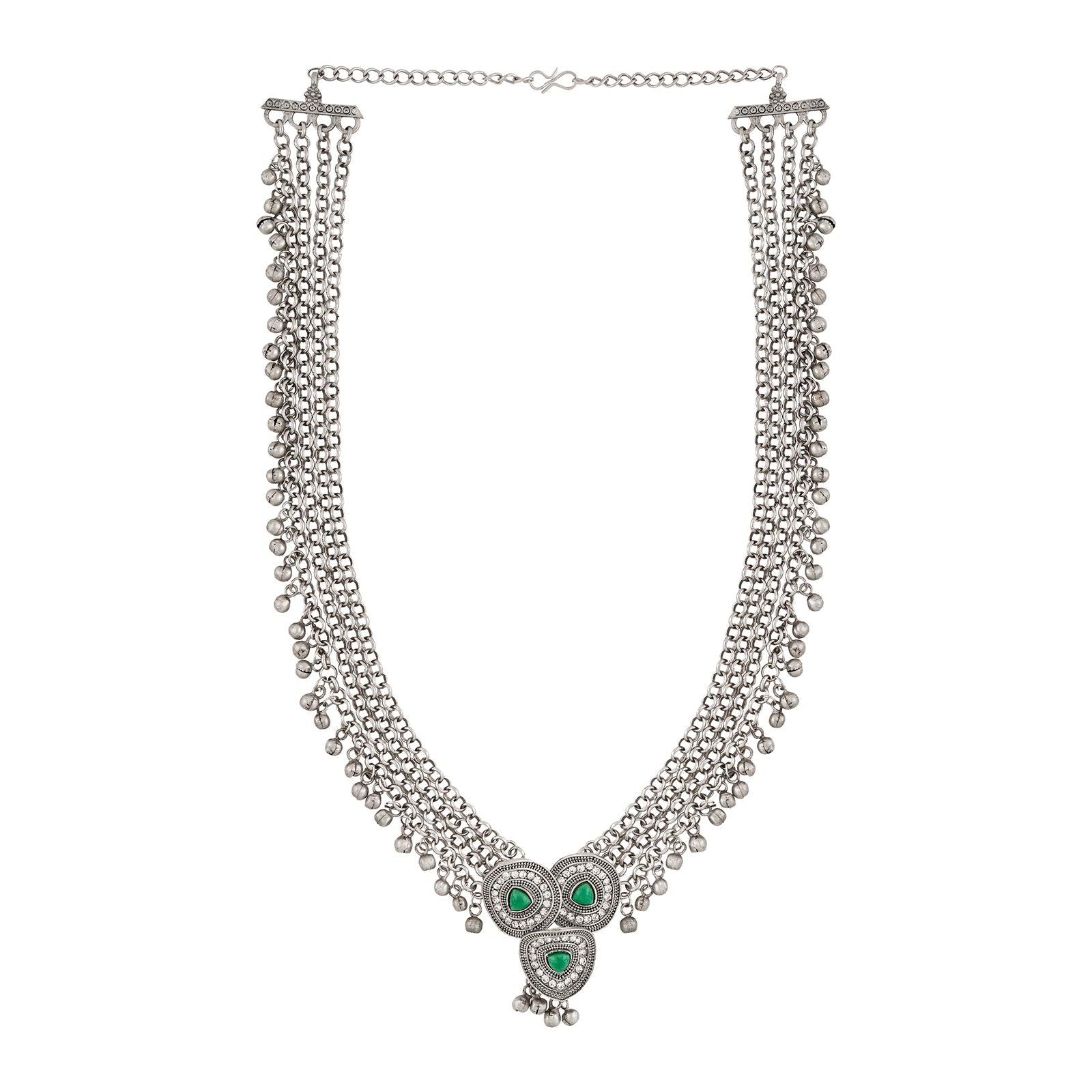 Teejh Suhasi Silver Turquoise Necklace