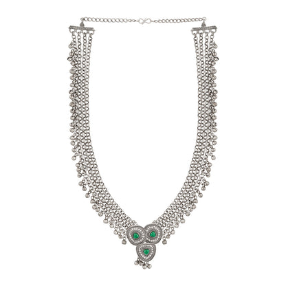 Teejh Suhasi Silver Turquoise Necklace