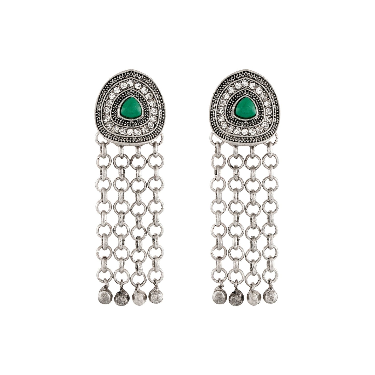 Teejh Jia Silver Green Earring