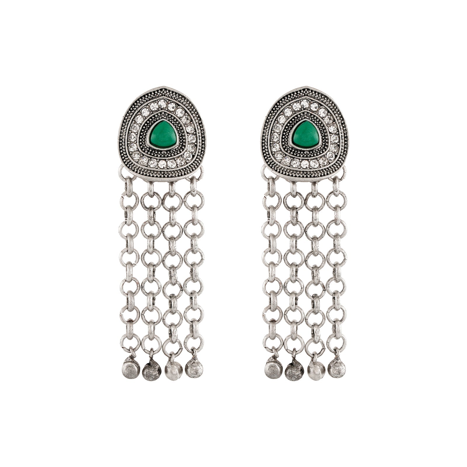 Teejh Jia Silver Green Earring